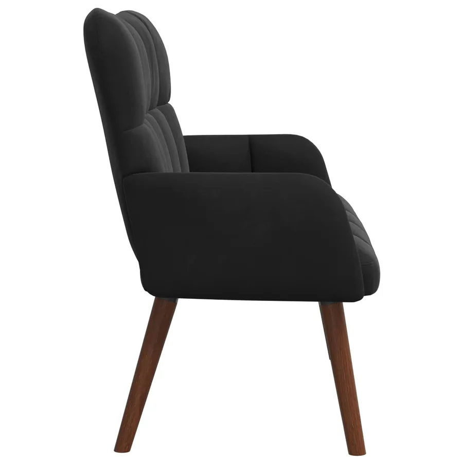 Sofa 2 places Noir 115 x 61 x 87 cm Velours - 5