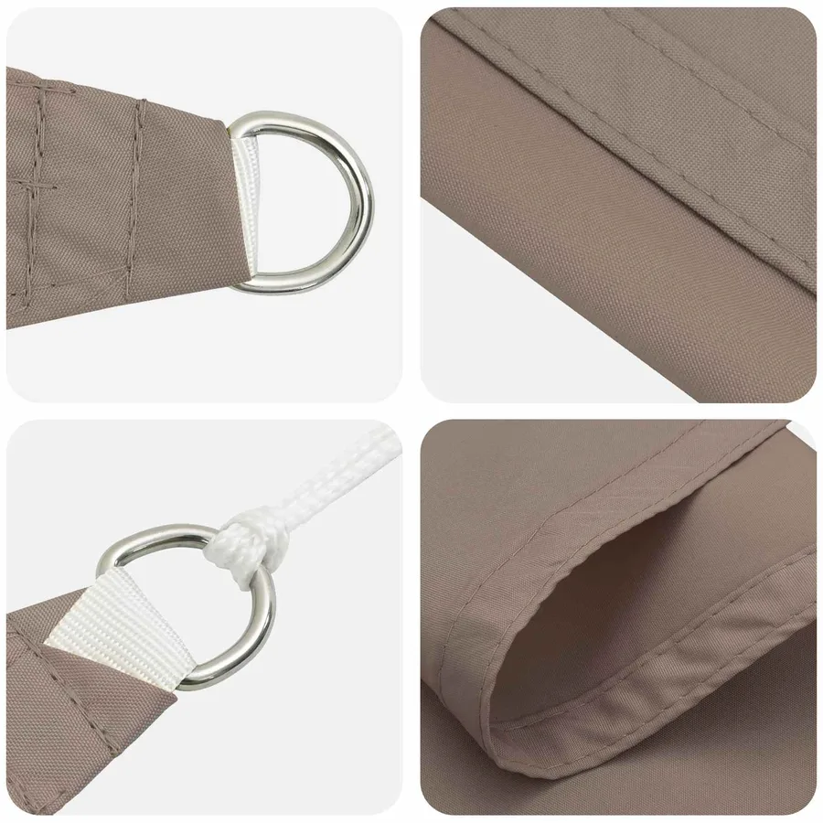 Voile d'ombre Taupe 6 x 2,5 m 100 % polyester Oxford - 4