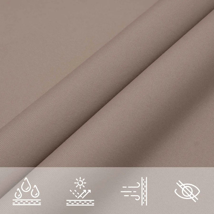 Voile d'ombre Taupe 6 x 2,5 m 100 % polyester Oxford - 6