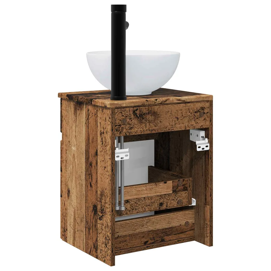 Meuble de lavabo mural Bois ancien 39 x 41 x 64,5 cm - 4