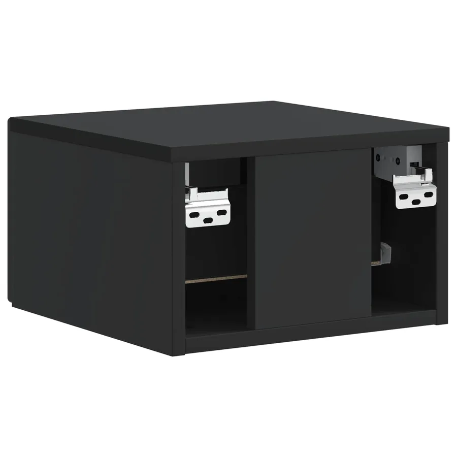 Cabinet de chevet mural 2 pcs Noir 33 x 34,5 x 20 cm - 9