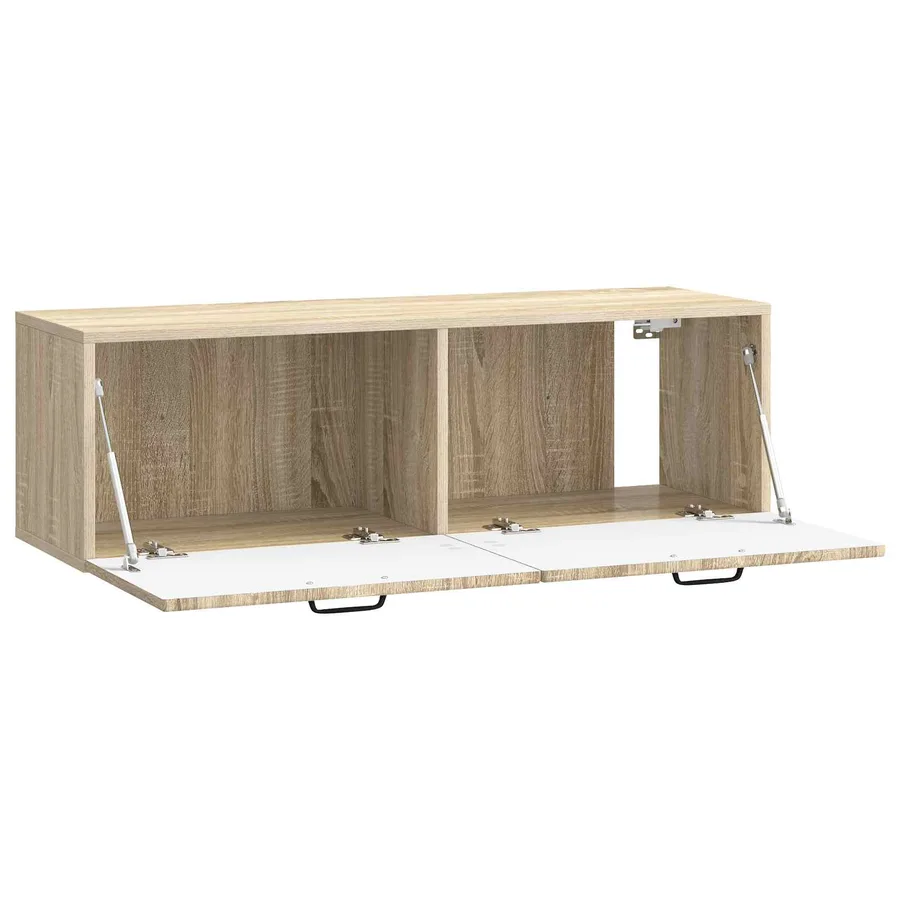Meuble TV mural Chêne Sonoma 98 x 31 x 30 cm Bois d'ingénierie - 5