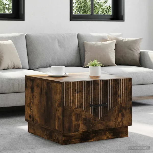 Table basse Chêne fumé 49 x 50 x 37 cm Bois d'ingénierie