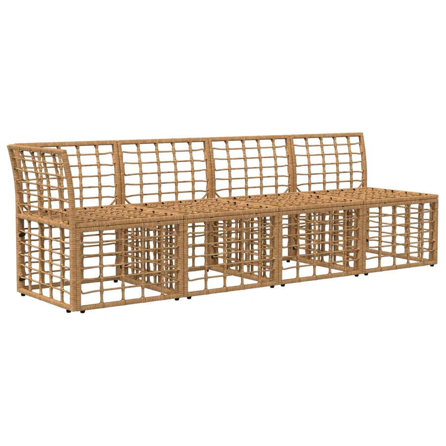 Canapé de jardin 4 places avec accoudoir gauche 4 pcs - 3