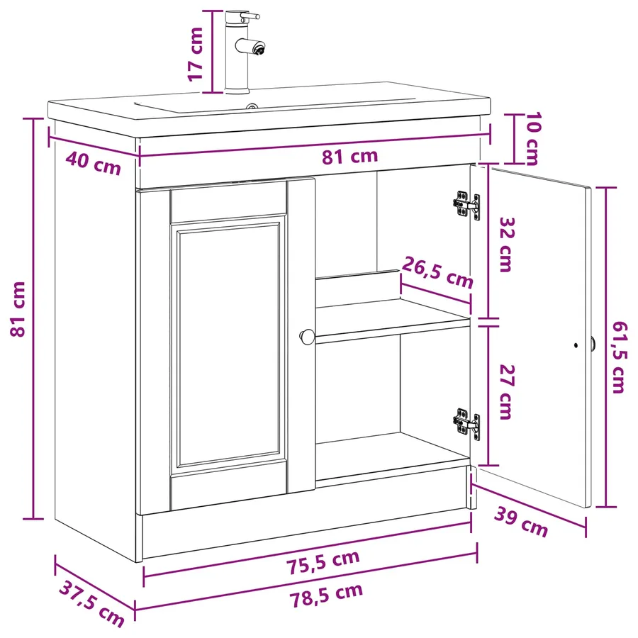 Ensemble de mobilier de salle de bain Blanc brillant - 12