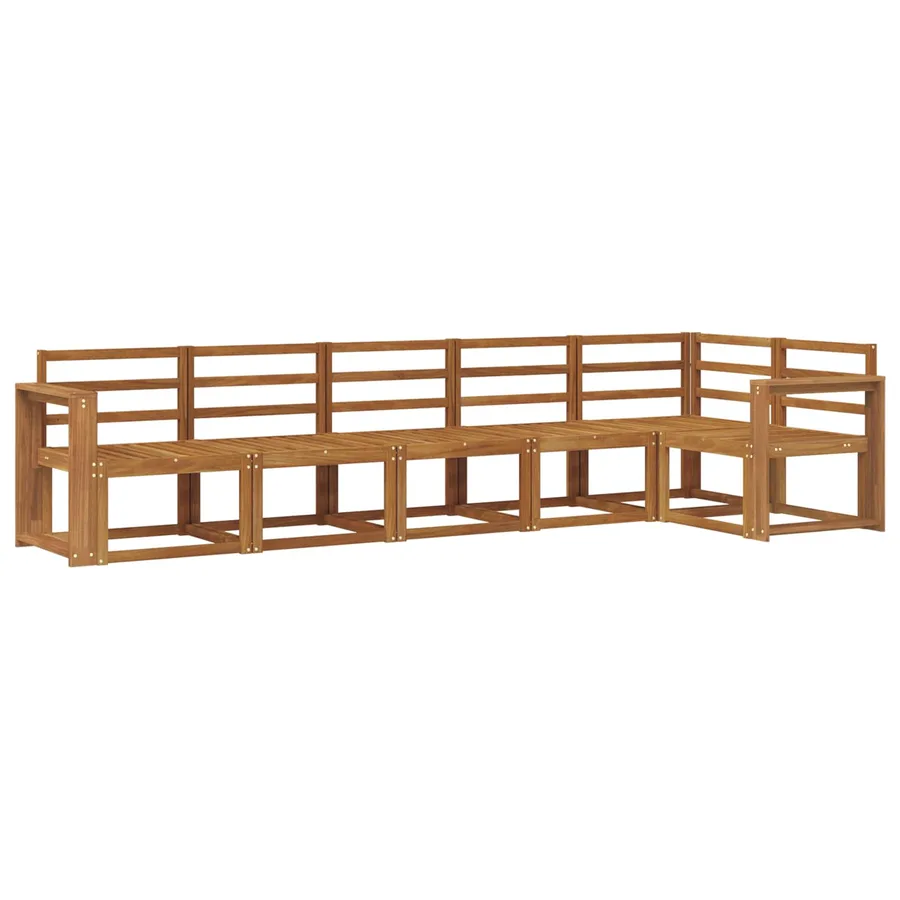 Ensemble de canapés d'extérieur 6 pcs Naturel - 2