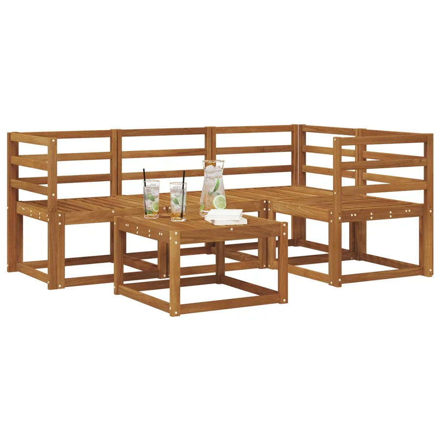 Ensemble de canapés d'extérieur 5 pcs Naturel - 3