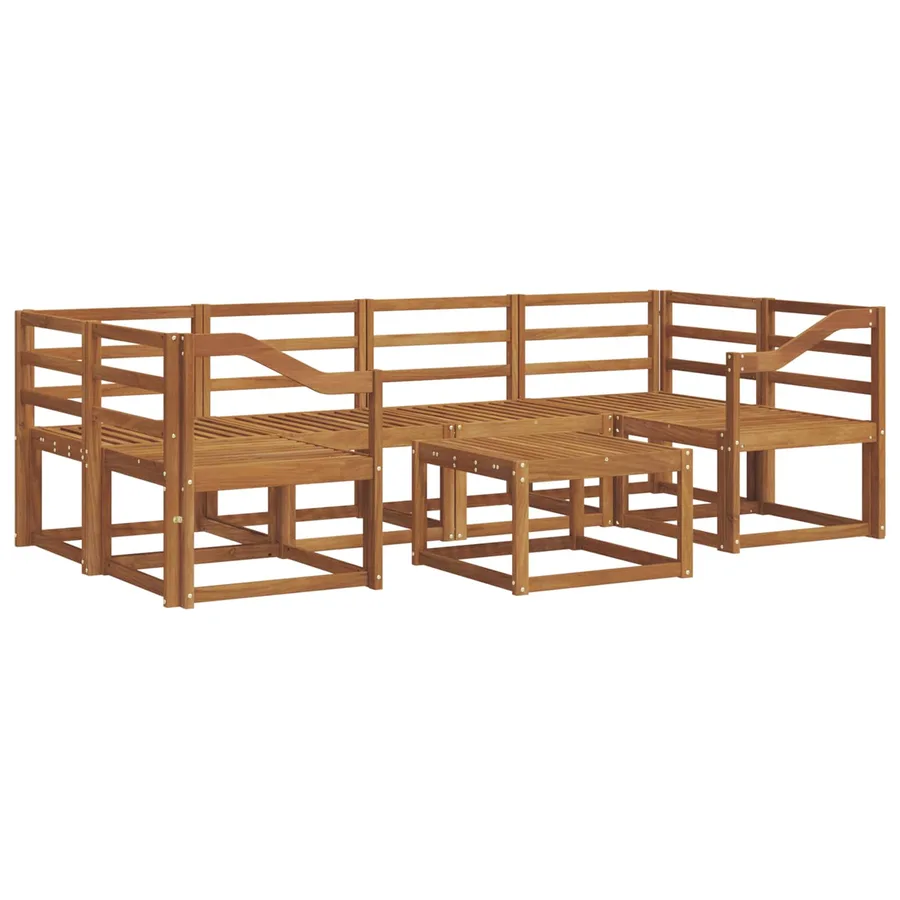 Ensemble de canapés d'extérieur 7 pcs Naturel - 2