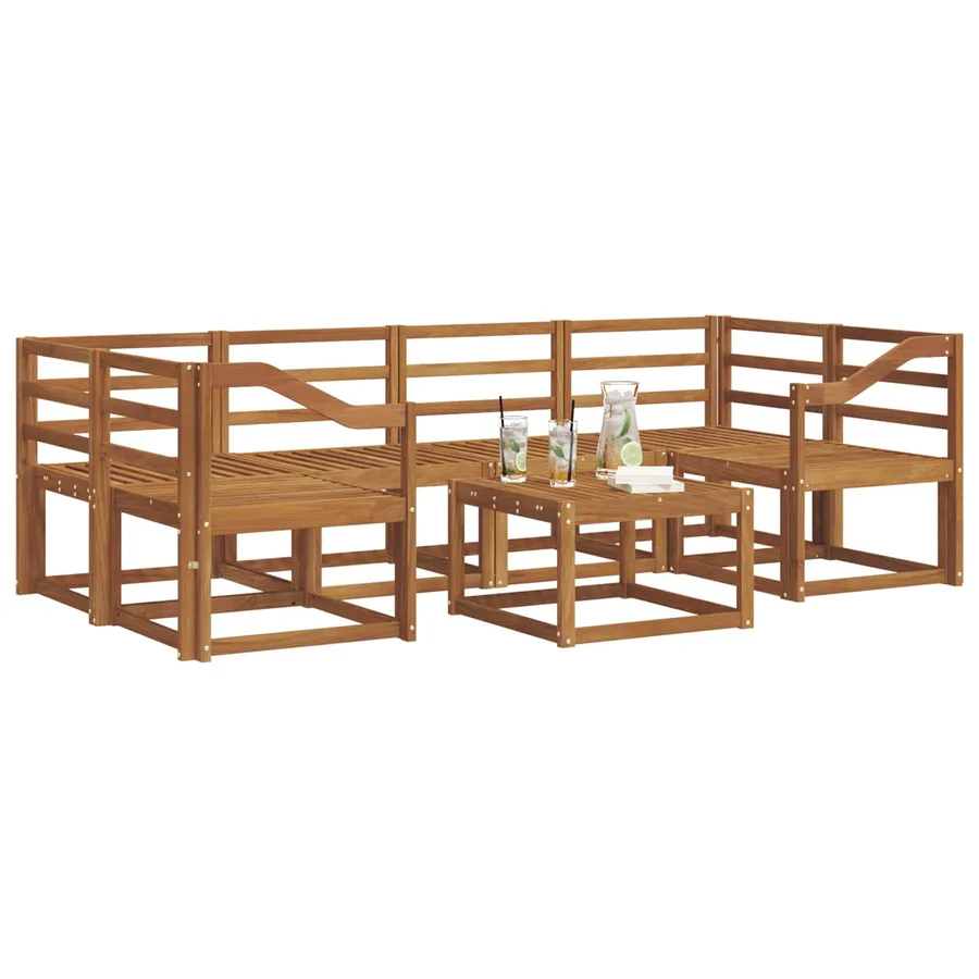 Ensemble de canapés d'extérieur 7 pcs Naturel - 3