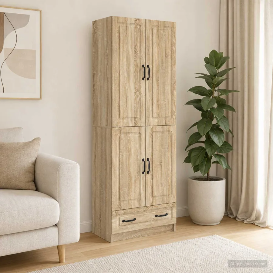 Ensemble de Meubles 2 pcs Chêne Sonoma Bois d'ingénierie