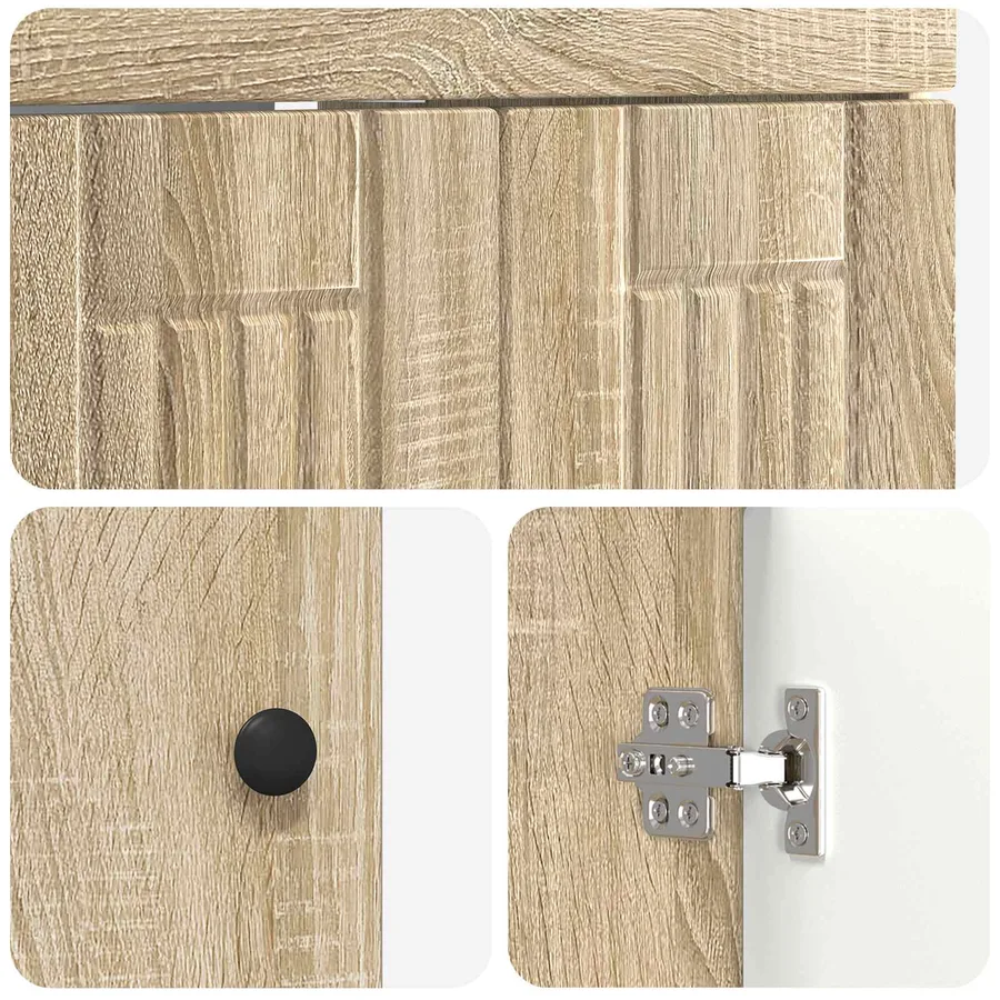 Ensemble de mobilier de salle de bain Chêne Sonoma - 10