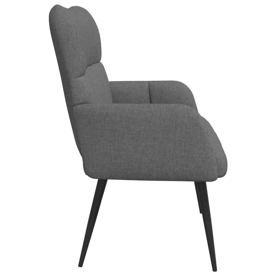 Sofa 2 places Gris foncé 115 x 61 x 87 cm Tissu - 5