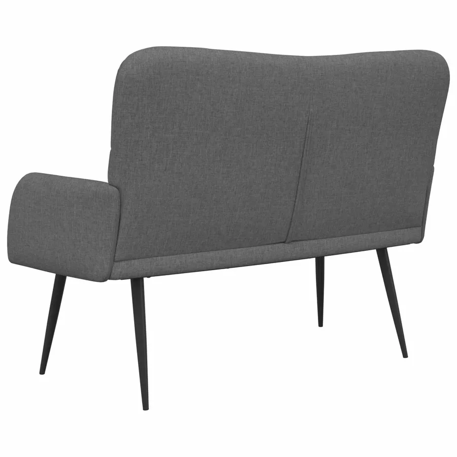 Sofa 2 places Gris foncé 115 x 61 x 87 cm Tissu - 6