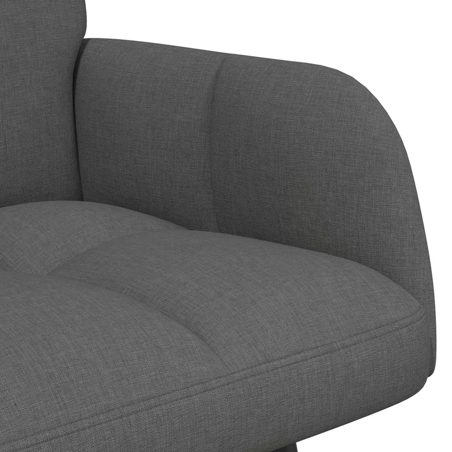 Sofa 2 places Gris foncé 115 x 61 x 87 cm Tissu - 7