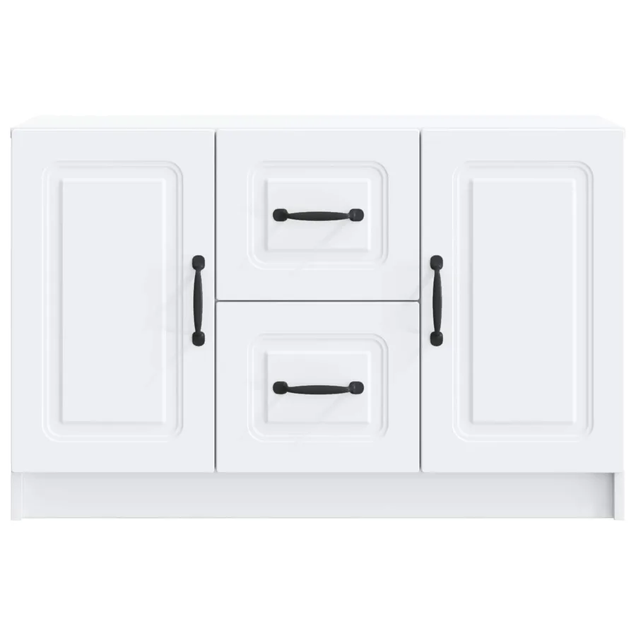 Buffet Blanc 89 x 34,5 x 57 cm Bois d'ingénierie - 6