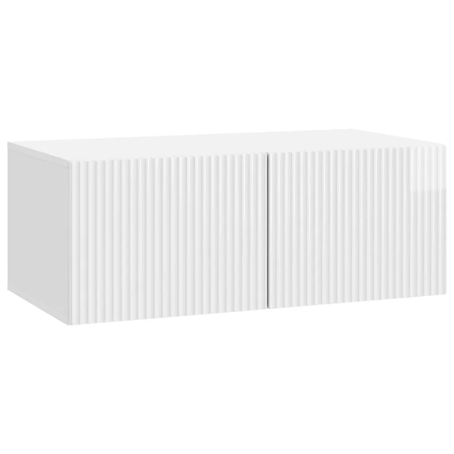 Meuble TV mural Montage mural Blanc brillant 78,5 x 41 x 30 cm - 2