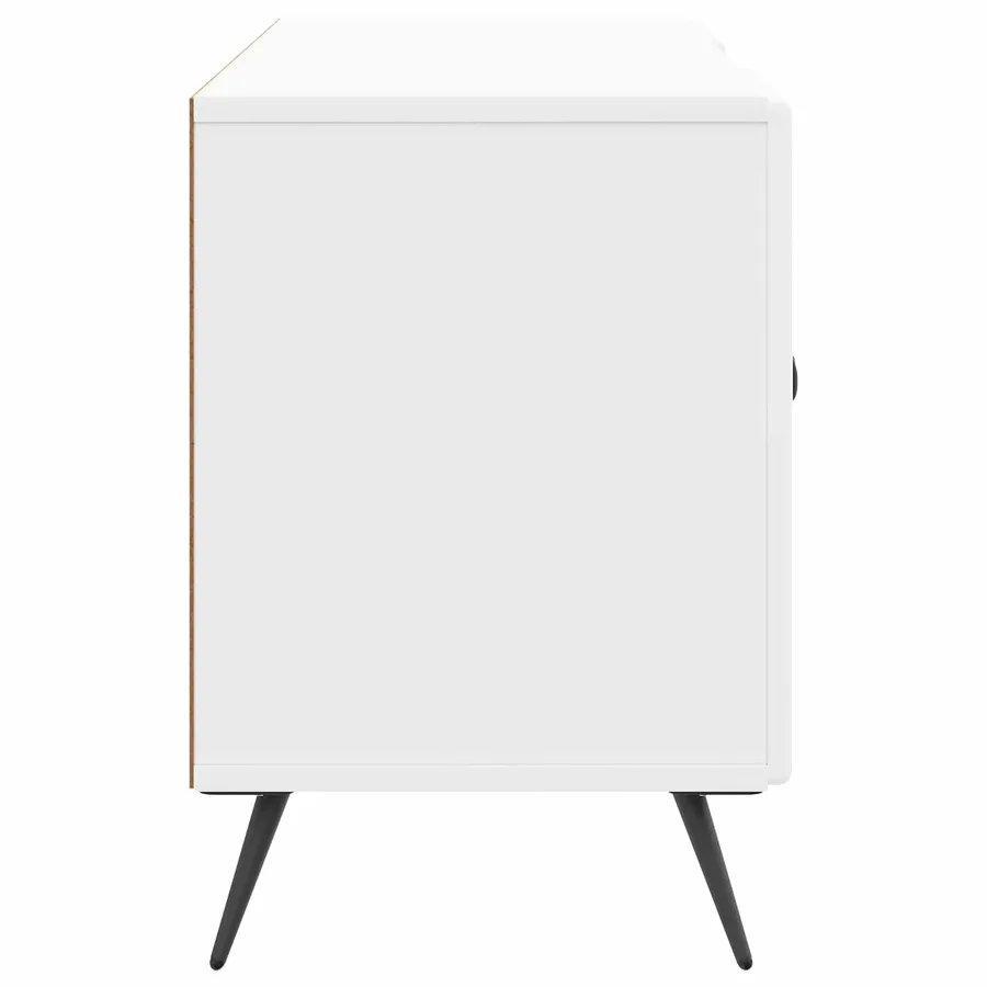 Meuble TV Blanc brillant 102 x 34,5 x 50 cm Bois d'ingénierie - 7