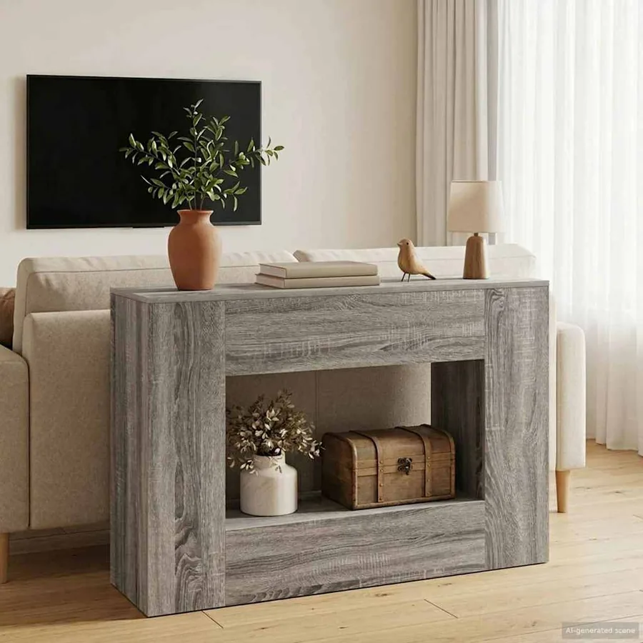 Table console 101 x 29 x 74 cm Gris