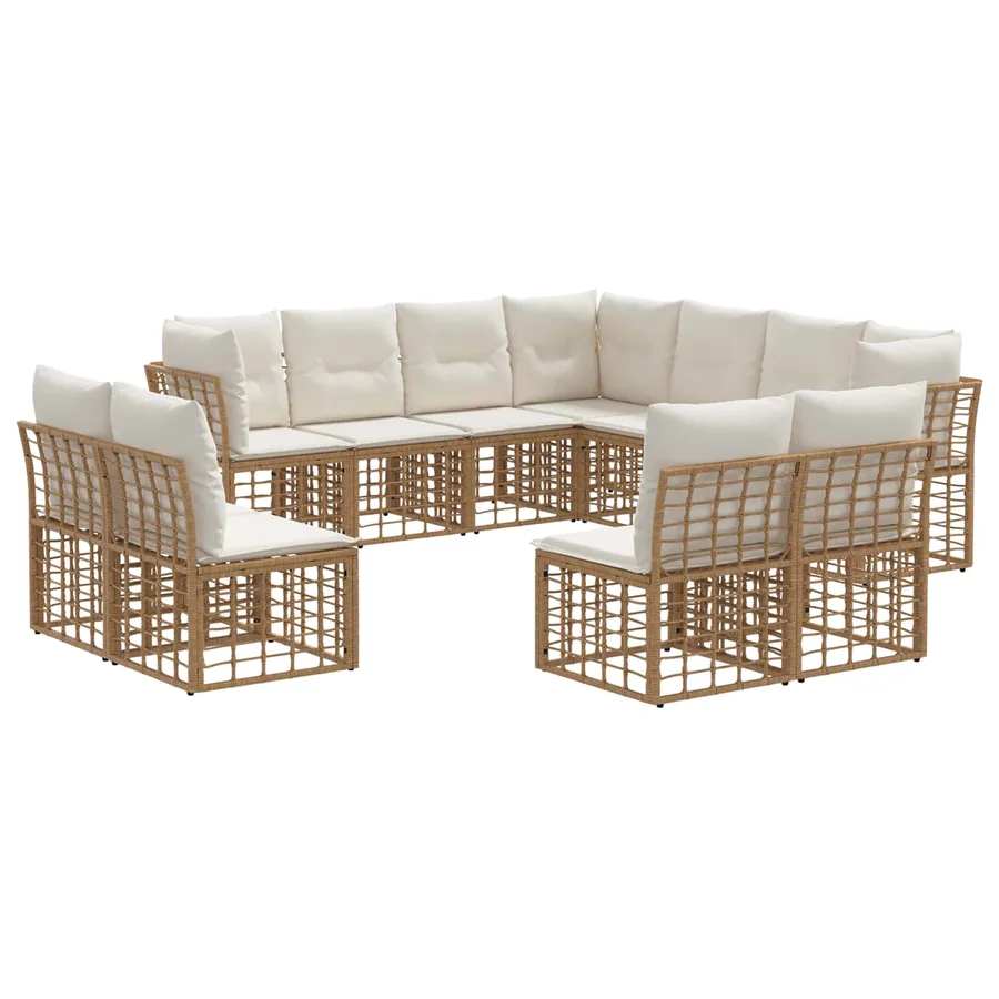 Ensemble de canapés d'extérieur Naturel Polyester - 2