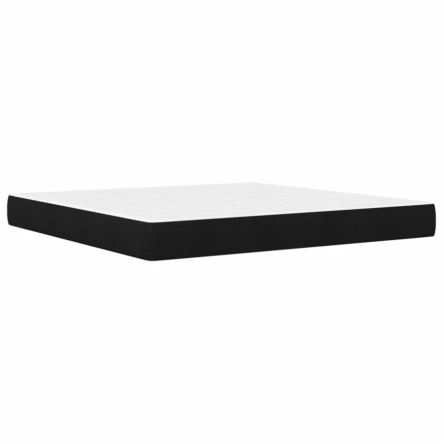 Cadre de lit Noir 180 x 200 cm Polyester - 5