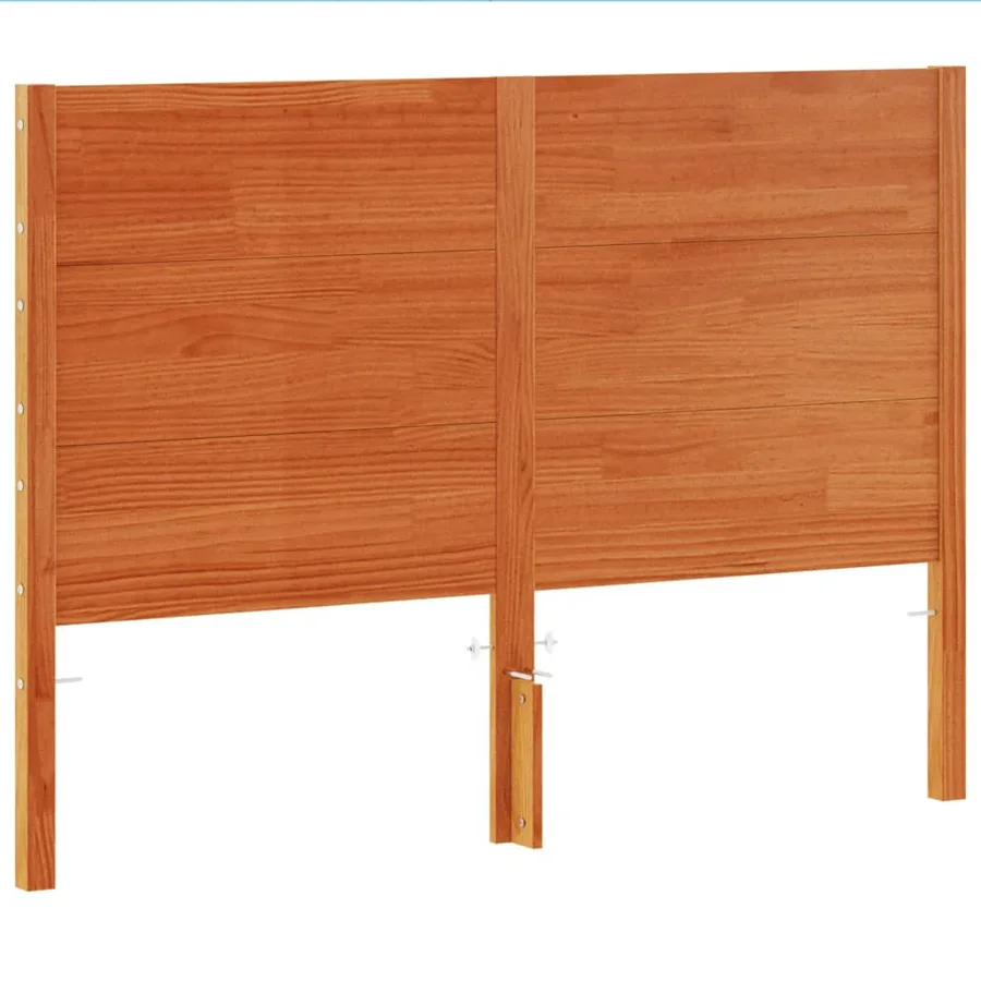 Tête de lit cire marron 135 cm bois massif de pin - 2