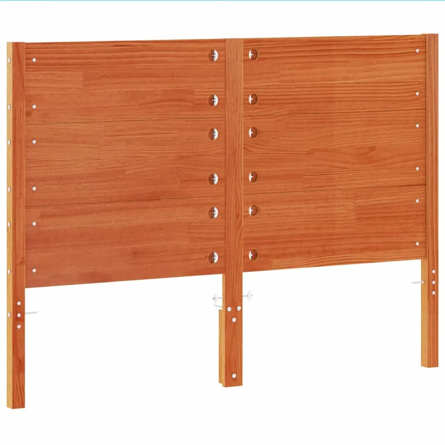 Tête de lit cire marron 135 cm bois massif de pin - 6
