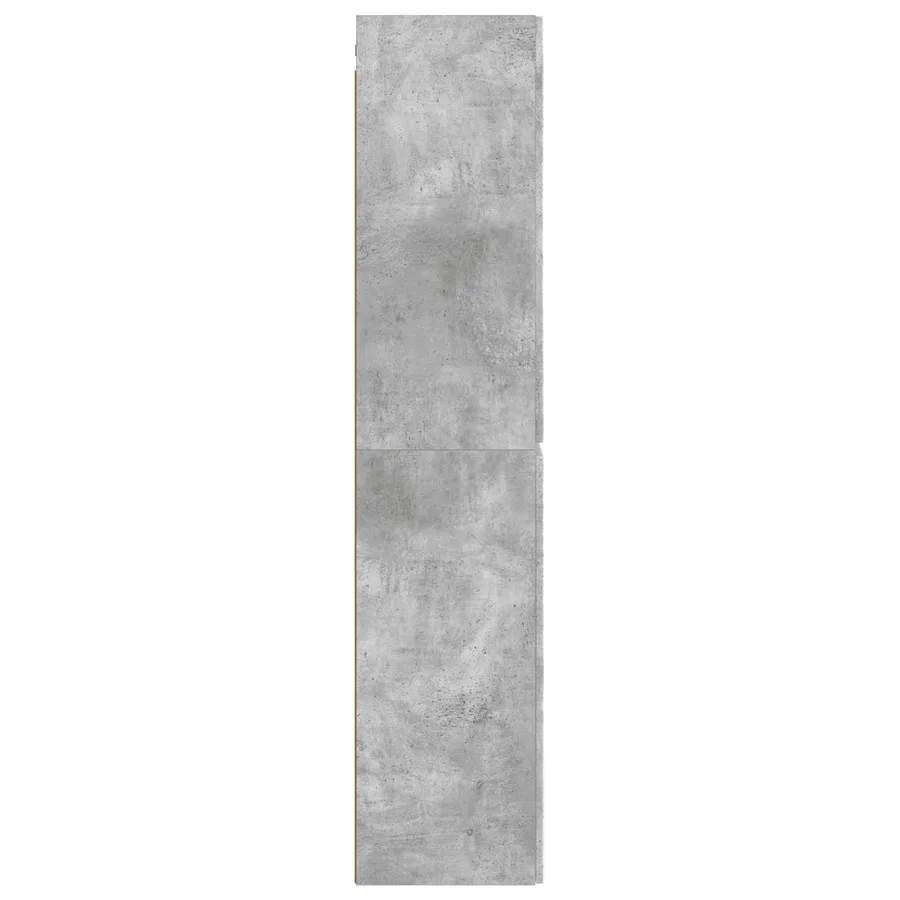 Cabinet de Salle de Bain Mural Gris béton 33 x 34,5 x 160 cm - 4