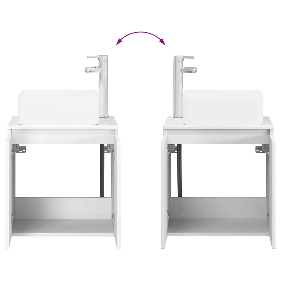 Ensemble d'armoire de salle de bain 4 pcs Blanc - 13