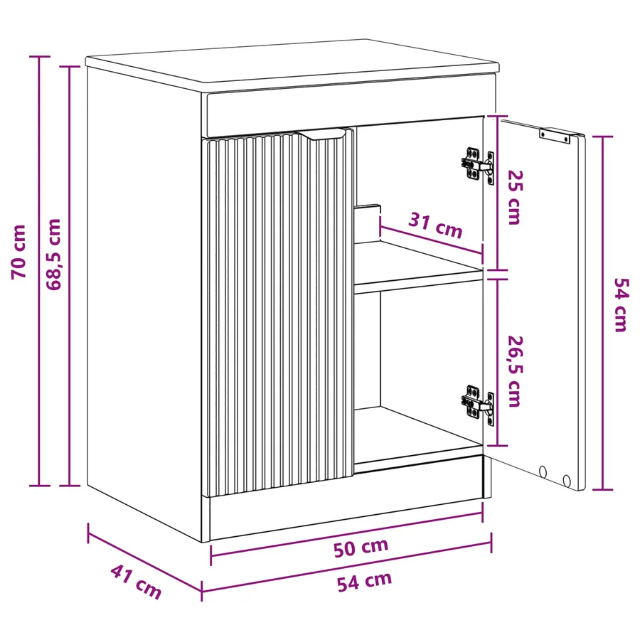 Armoire de salle de bain Blanc 54 x 41 x 70 cm - 10