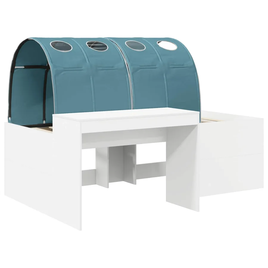 Lit avec Tunnel 3 pc Chêne Artisanal et Bleu Clair - 3
