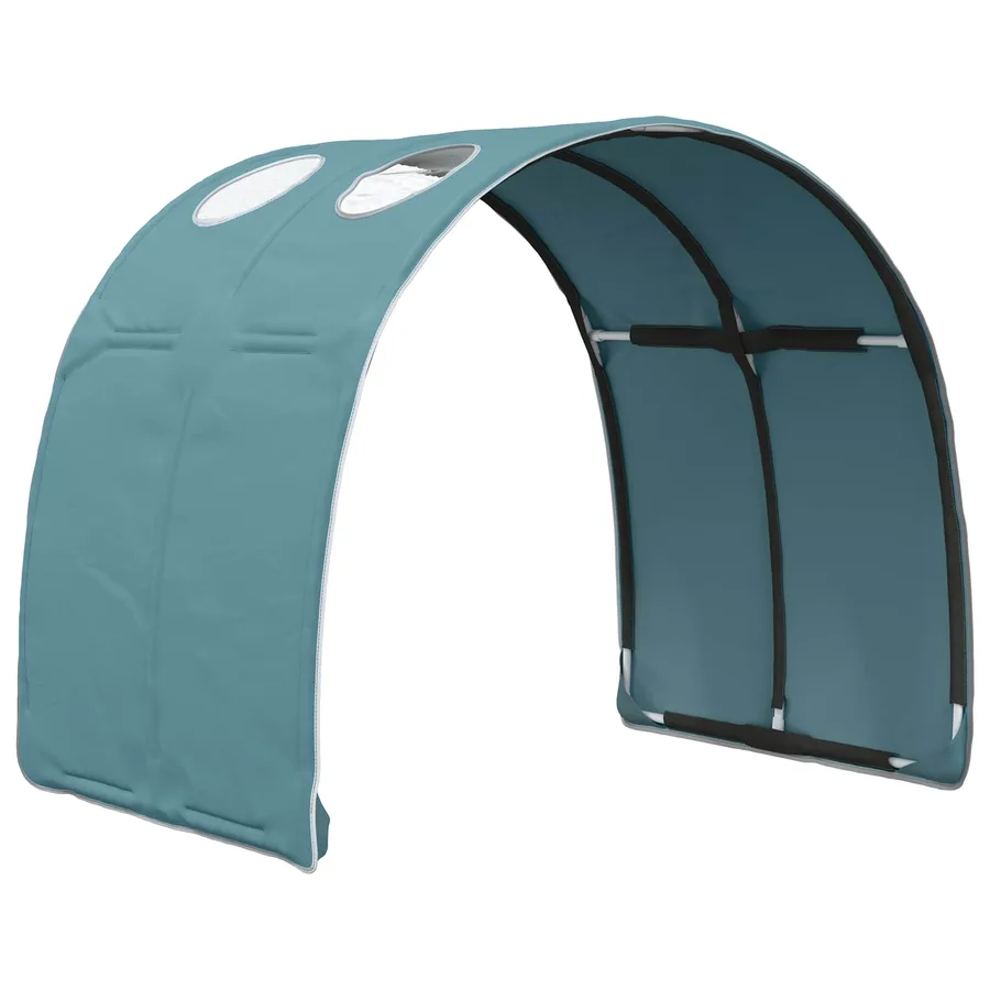 Lit avec Tunnel 3 pc Chêne Artisanal et Bleu Clair - 5