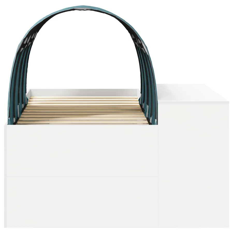 Lit avec Tunnel 3 pc Chêne Artisanal et Bleu Clair - 7
