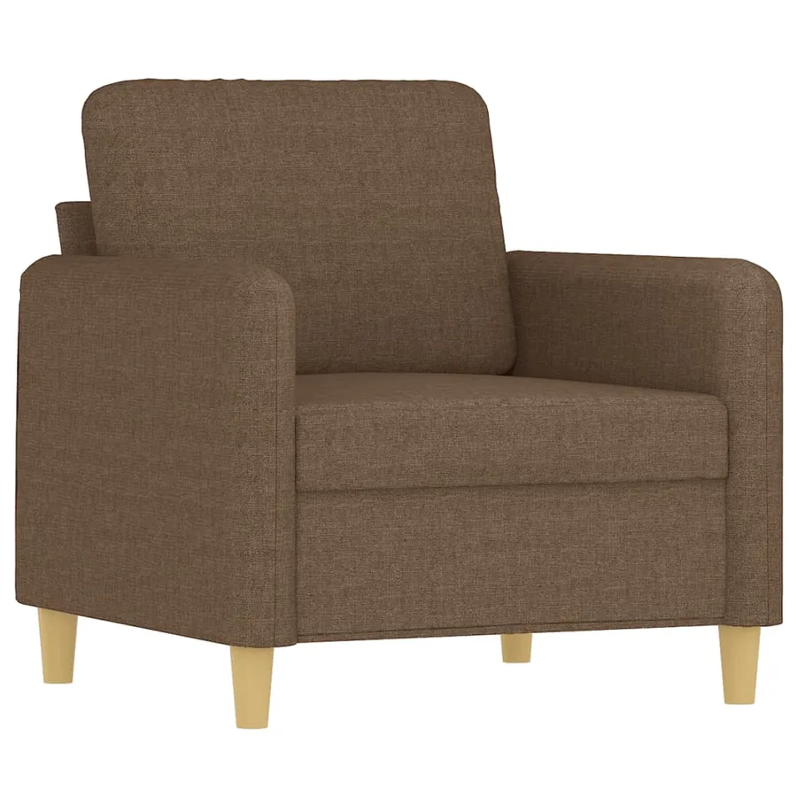 Ensemble de canapés 4 pcs avec coussins Marron Tissu - 3