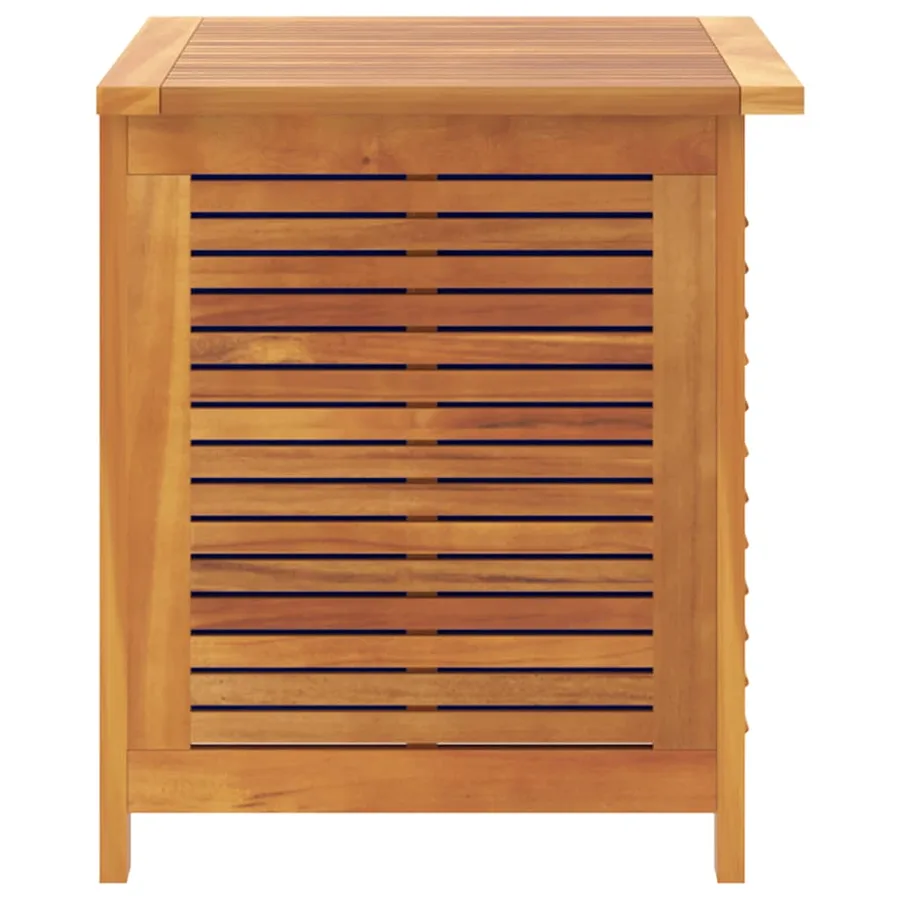 Boîte de rangement de jardin persiennes 60x50x56cm bois acacia - 8