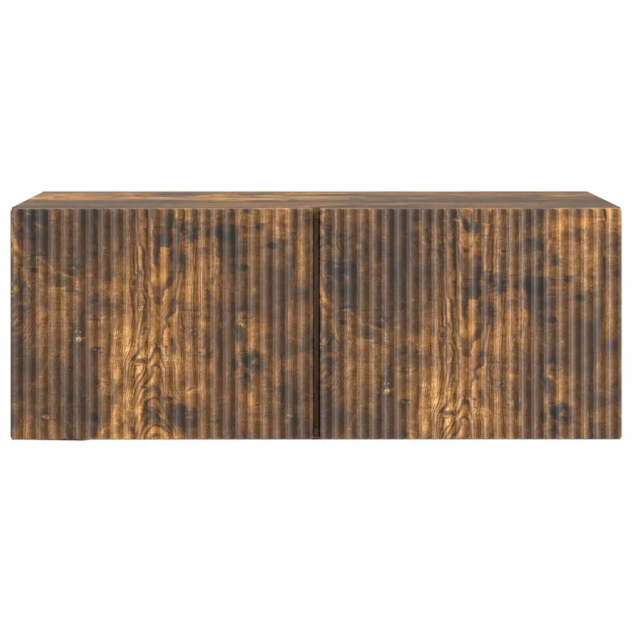 Meuble TV mural Chêne fumé 78,5 x 31 x 30 cm Bois d'ingénierie - 6