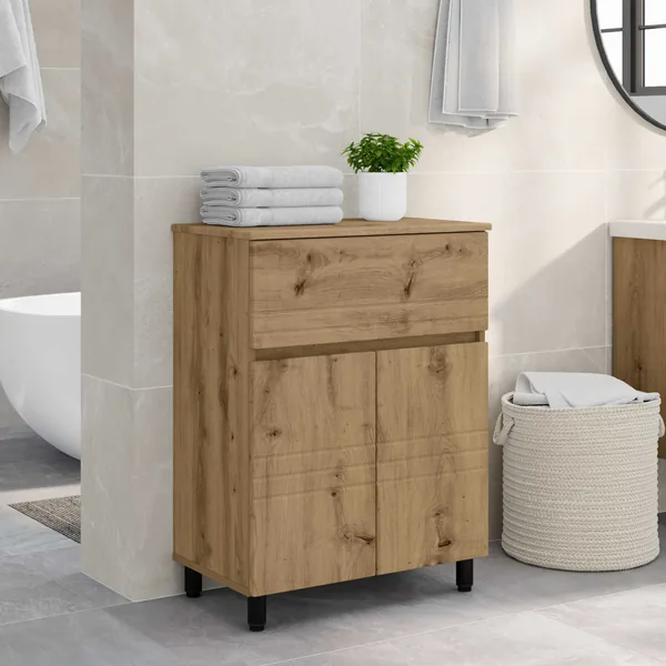 Unité de vanité de salle de bain Chêne artisanal
