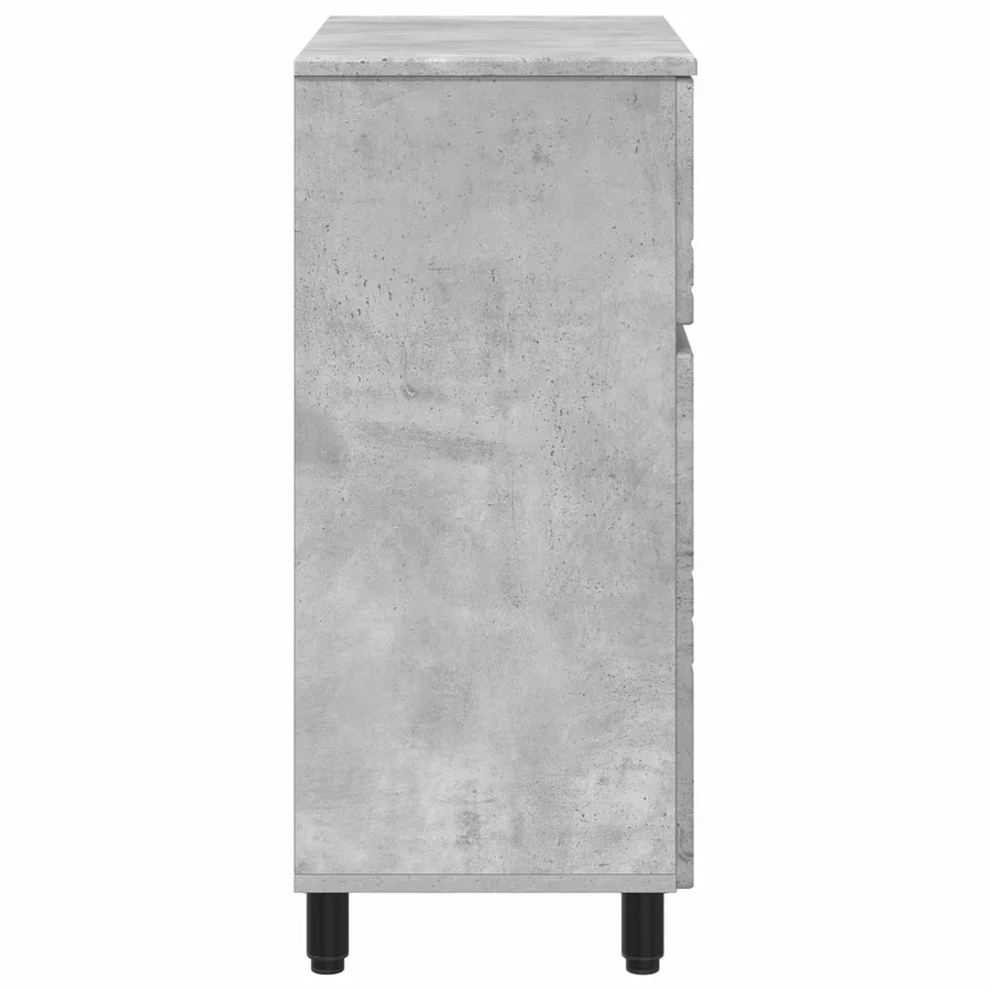 Unité de vanité de salle de bain Gris béton 60 x 35 x 80 cm - 6