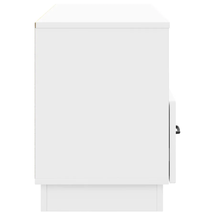 Meuble TV Blanc brillant 102 x 34,5 x 47 cm Bois d'ingénierie - 7