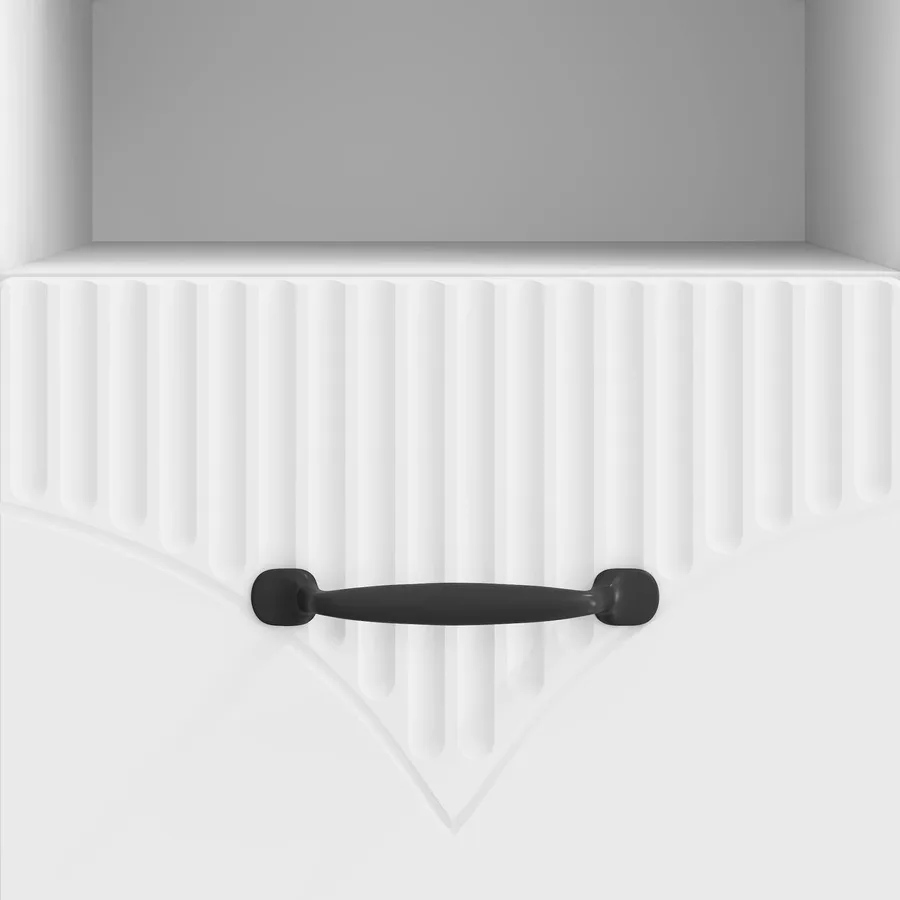 Meuble TV Blanc brillant 102 x 34,5 x 47 cm Bois d'ingénierie - 8