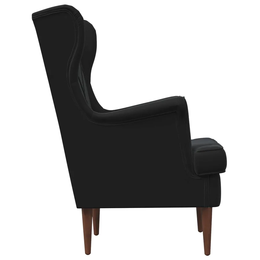 Fauteuil Noir Velours - 5