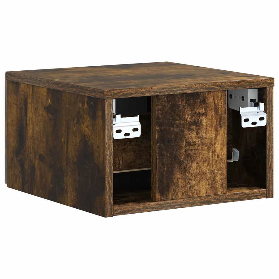 Cabinet de chevet mural Chêne fumé 33 x 34,5 x 20 cm - 7