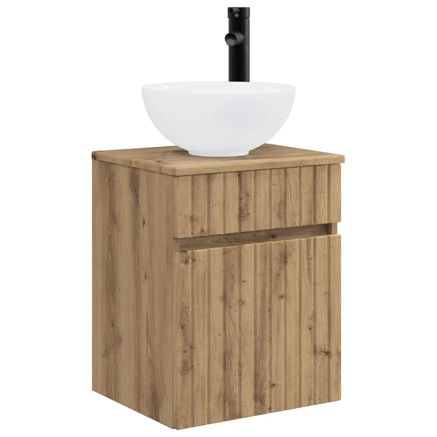 Ensemble d'armoire de salle de bain 5 pc Chêne artisanal - 7