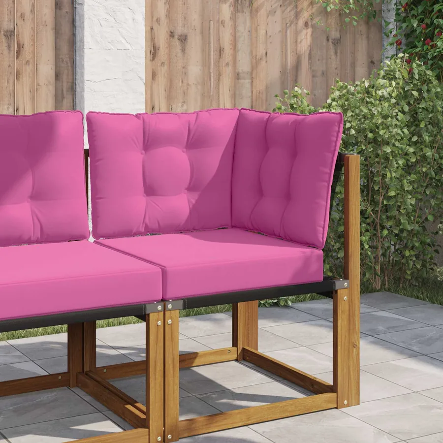 Coussin de canapé d'extérieur Polyester Rose 60 x 40 x 10 cm