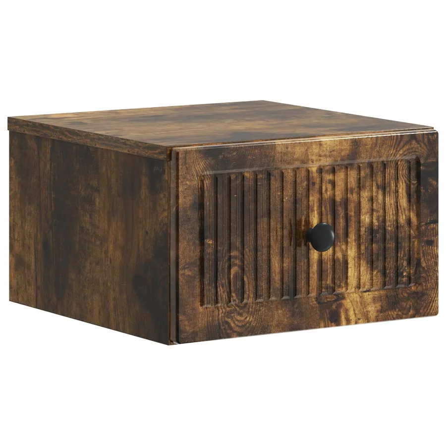 Cabinet de chevet mural 2 pcs Chêne fumé 33 x 34,5 x 20 cm - 5