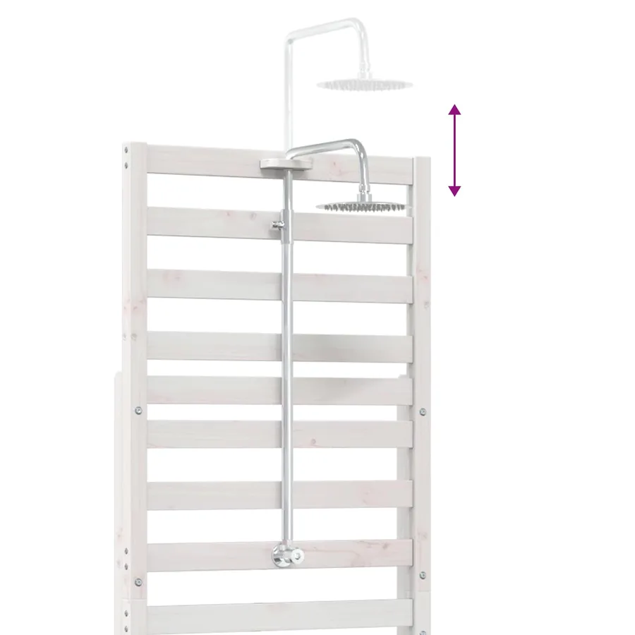 Douche d'extérieur 225 cm Blanc - 9