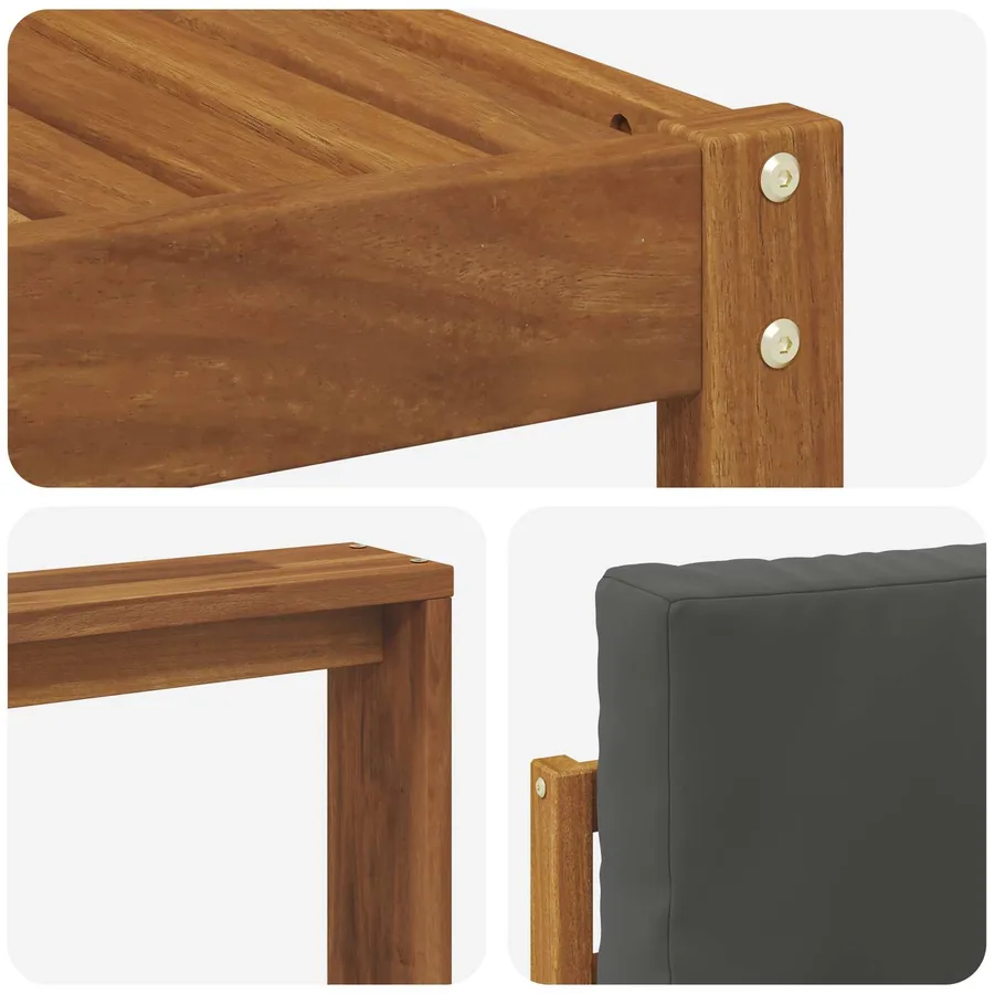 Ensemble de canapés d'extérieur 8 pcs Naturel et Anthracite - 7