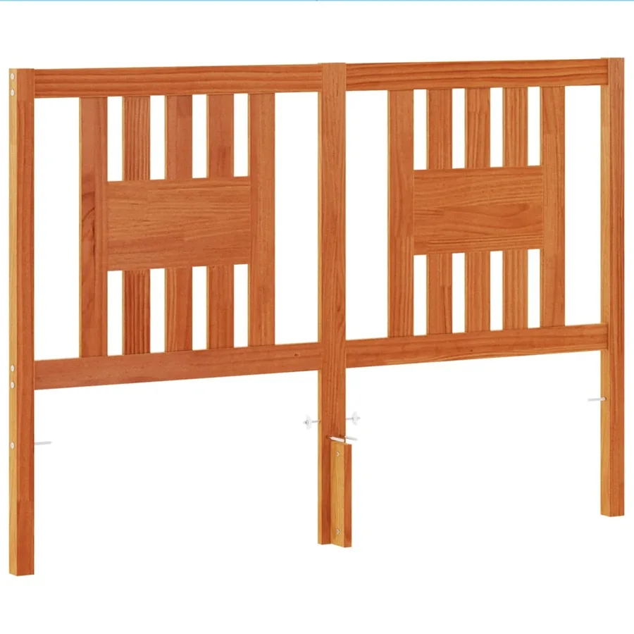 Tête de lit cire marron 140 cm bois massif de pin - 2