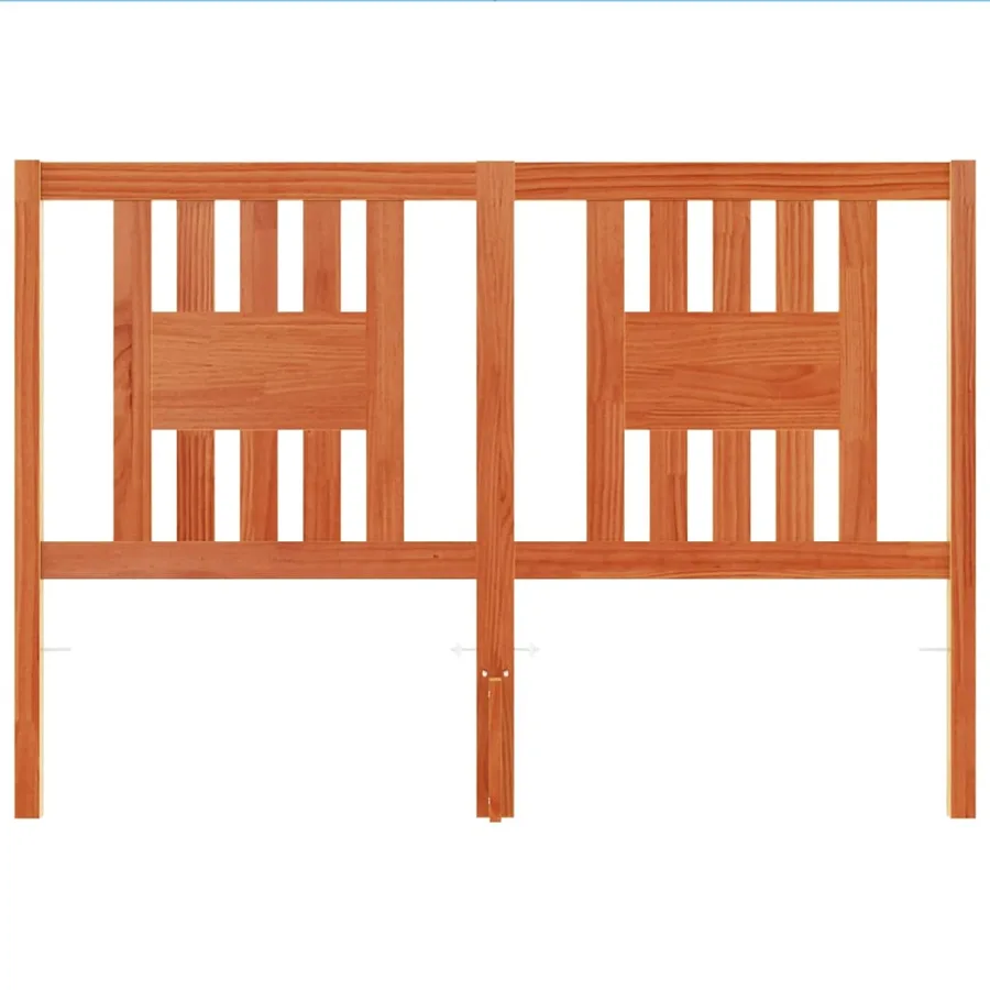 Tête de lit cire marron 140 cm bois massif de pin - 4