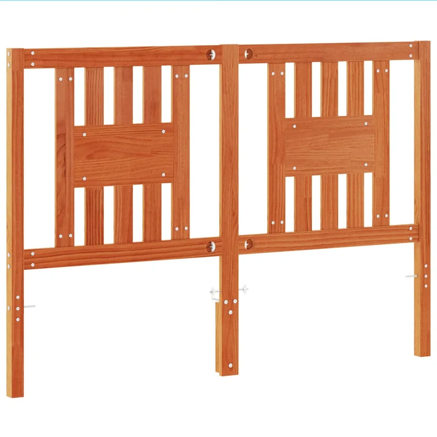 Tête de lit cire marron 140 cm bois massif de pin - 6