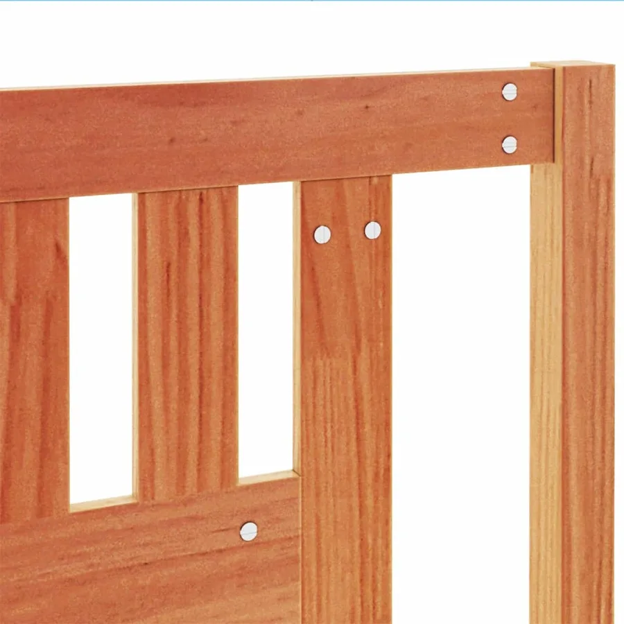 Tête de lit cire marron 140 cm bois massif de pin - 7